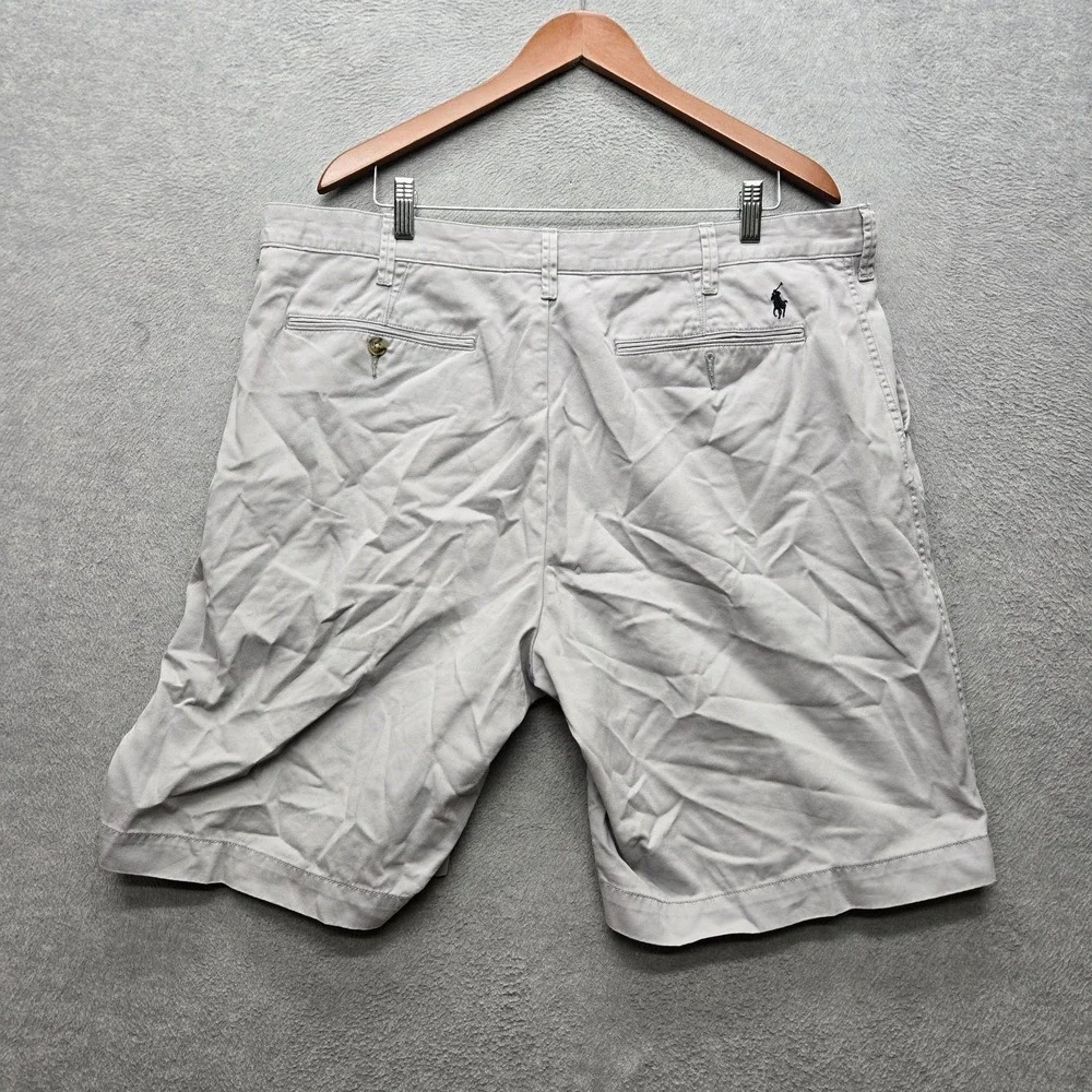 Polo Ralph Lauren Men Shorts 38 Light Gray Embroidered Chino Golf